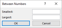 Dialog box Between Numbers.
